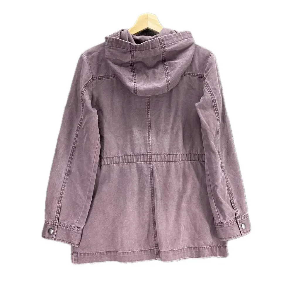 Nordstrom's bp Muted Maroon Hooded Field Utility Cargo Jacket Size Small - Picture 6 of 16